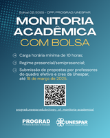 Professores podem submeter plano de trabalho para aderir ao Programa de Monitoria