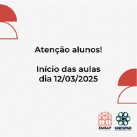 Início das aulas: 12/03/2025