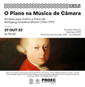 O Piano na Música de Câmara - Sonatas para Violino e Piano de Wolfgang Amadeus Mozart (1756-1791)